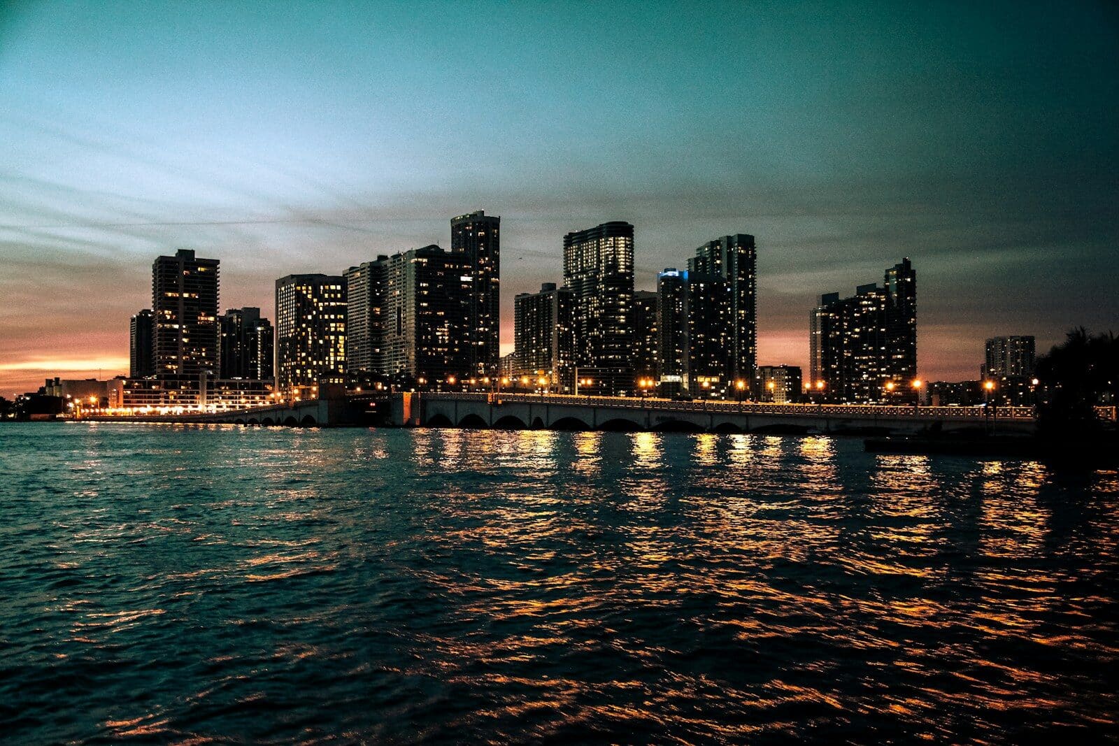 city lights buildings at night Major Cities in Florida With Strong Construction Growth and Development Potential