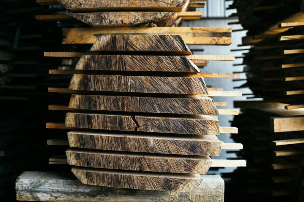 pile of wood slices